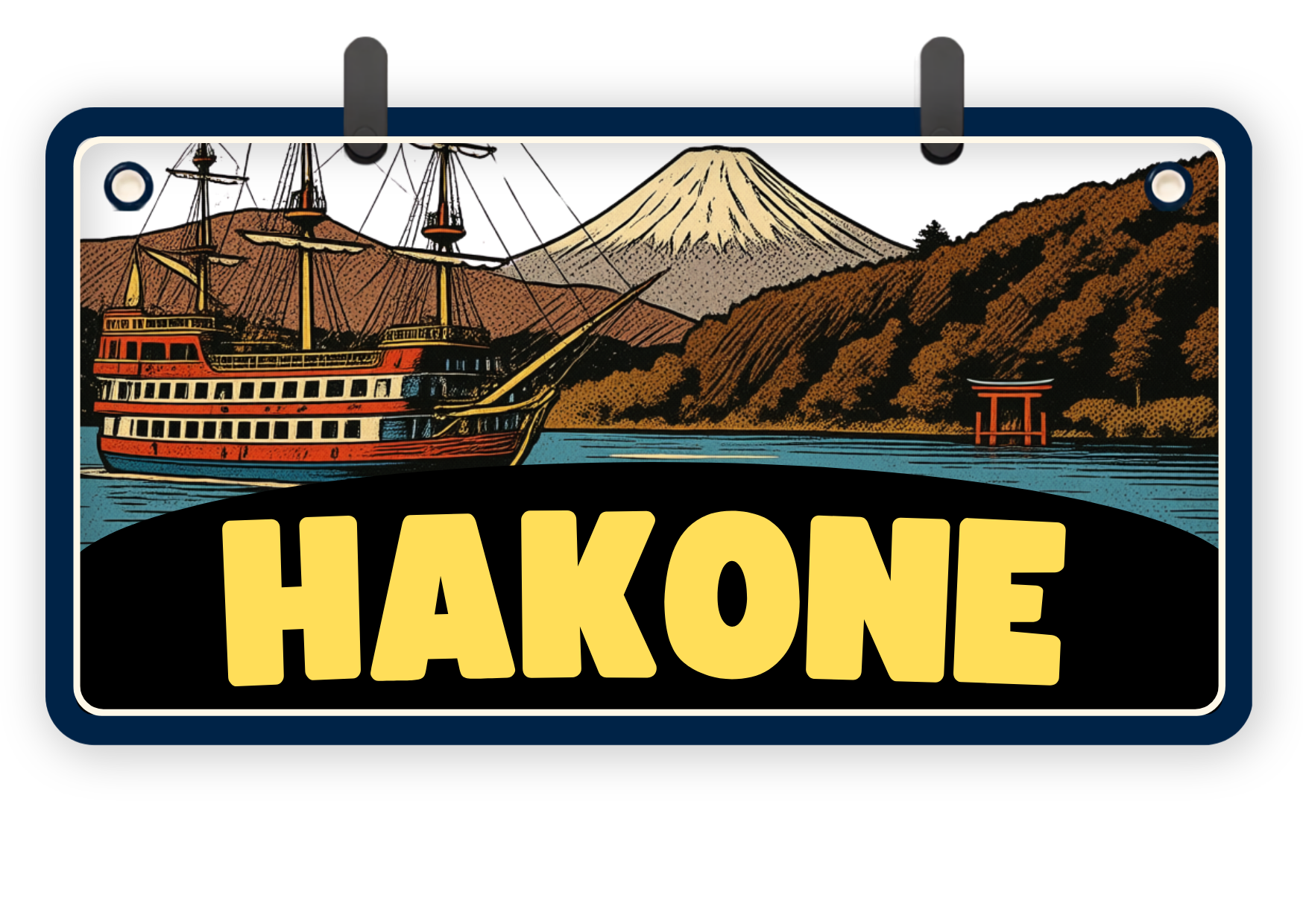 Hakone destination placard