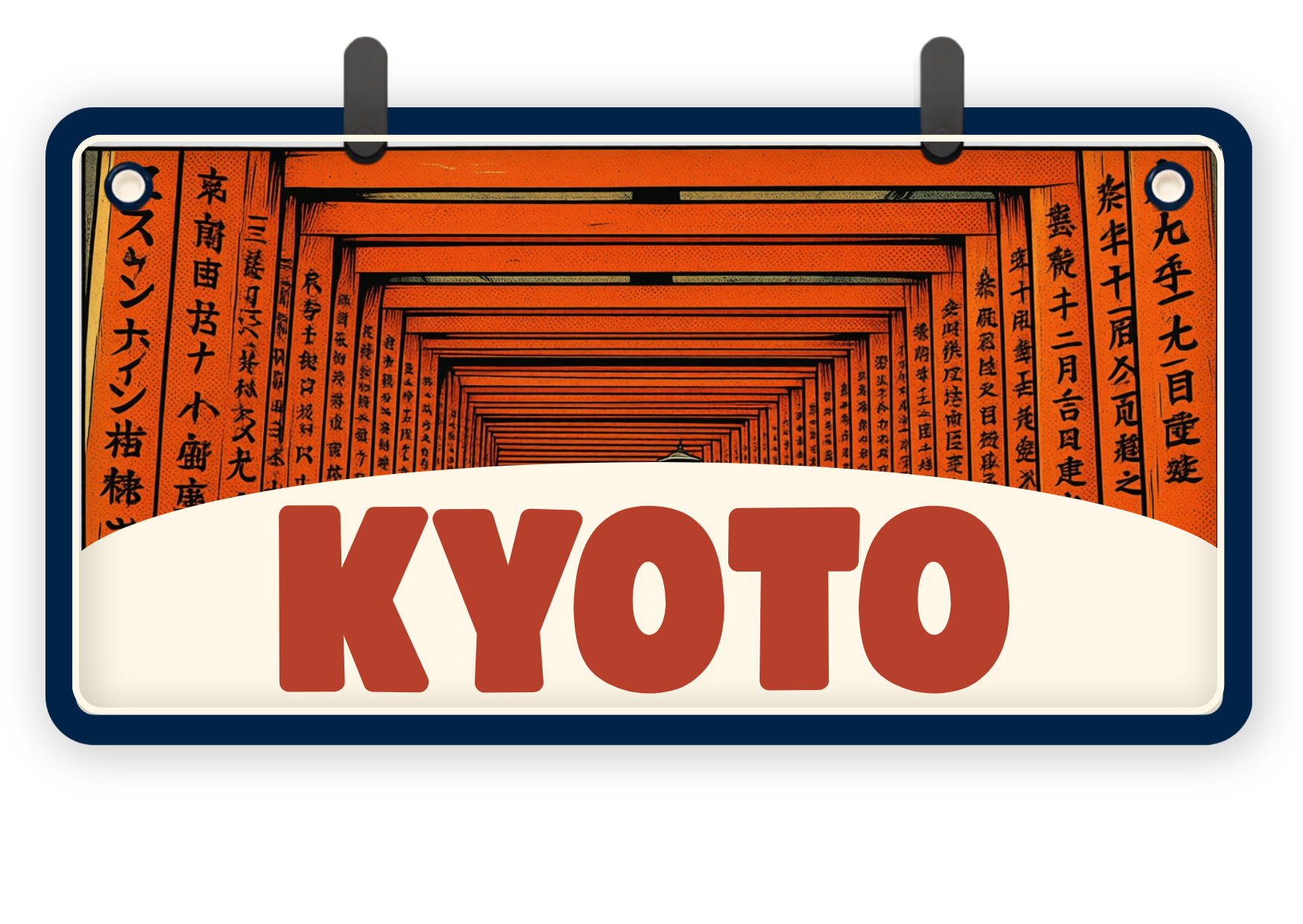 Kyoto destination placard