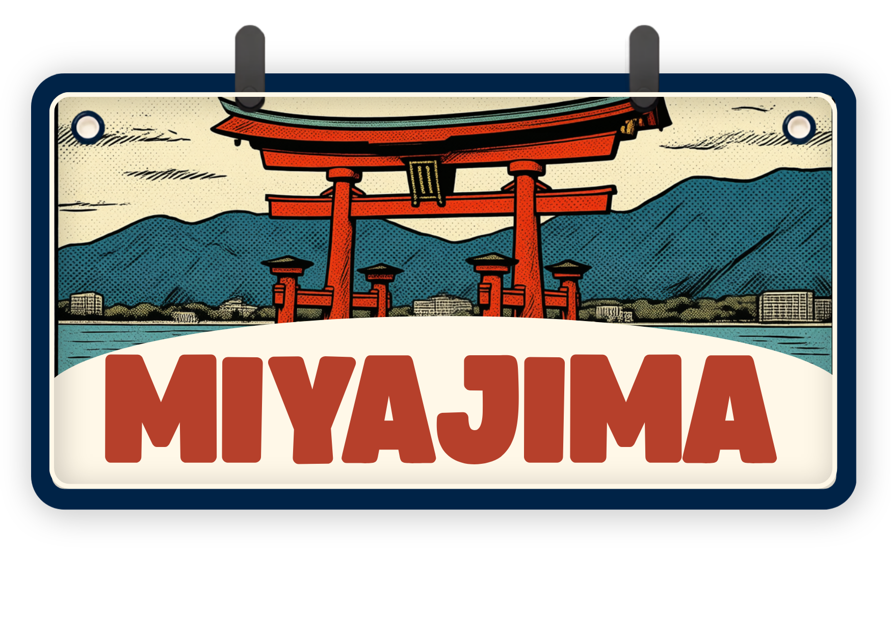 Miyajima destination placard