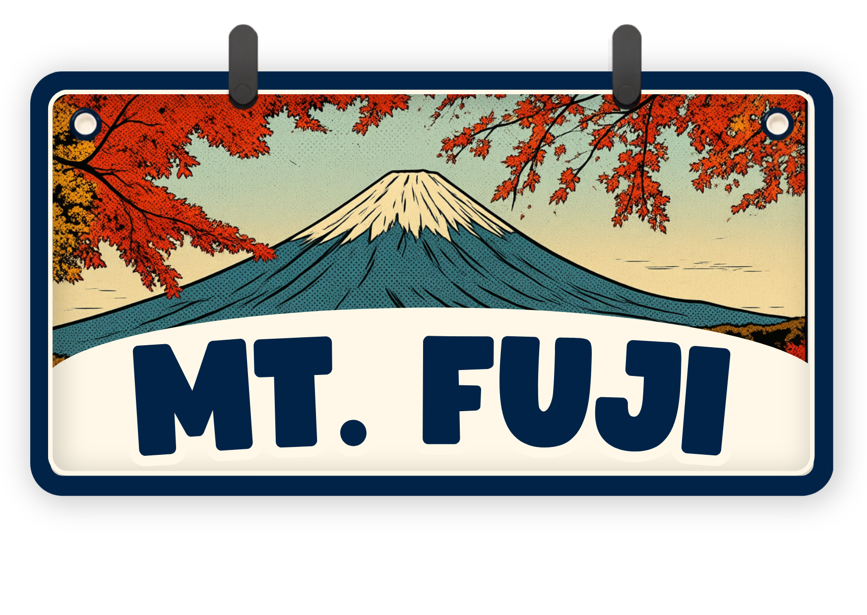 Mt. Fuji destination placard