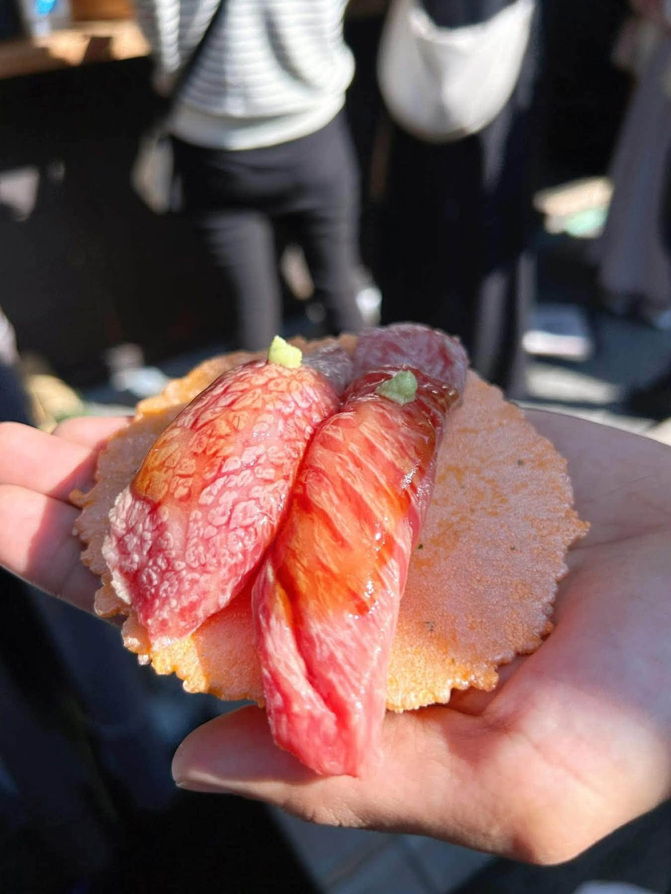 Hida beef sushi